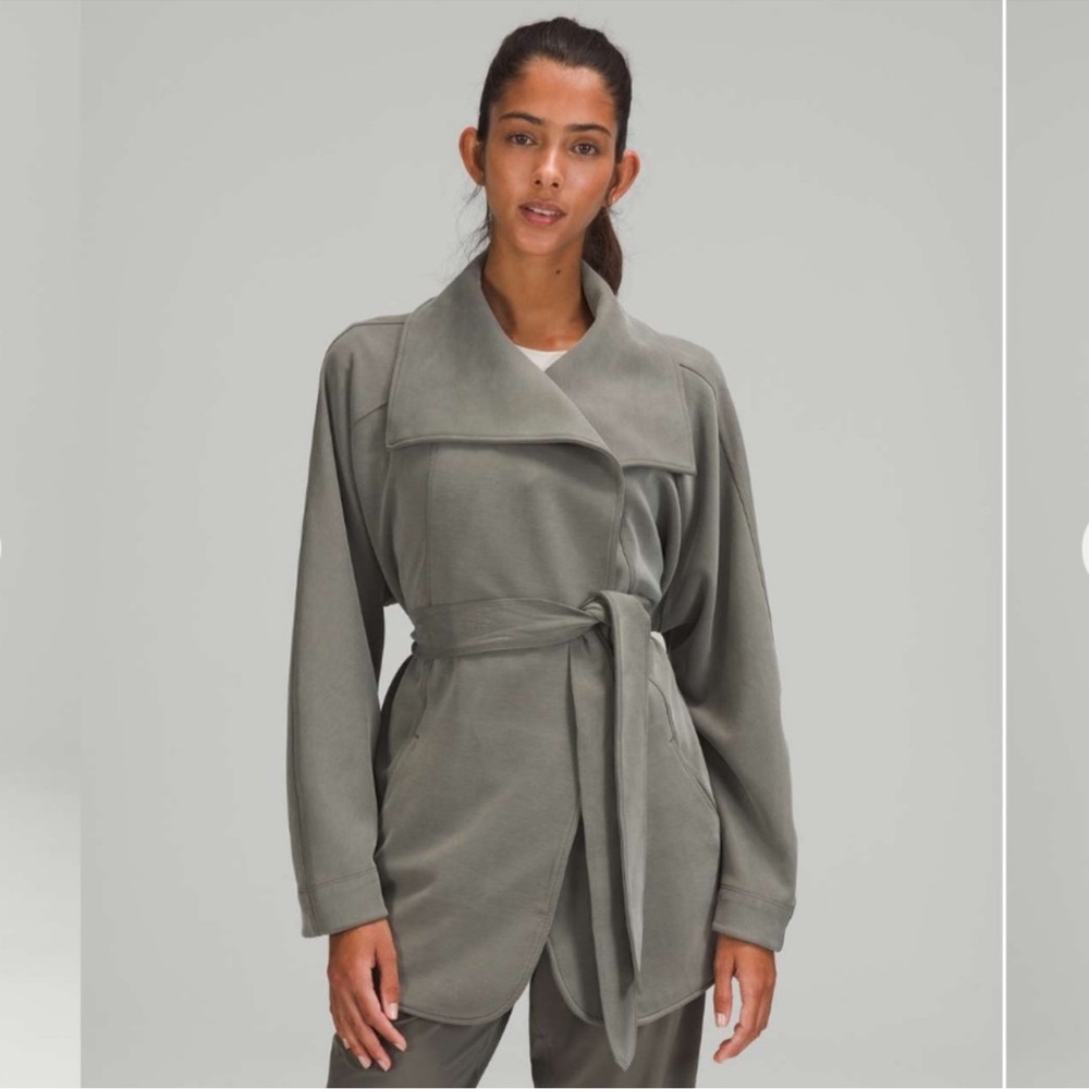 Lululemon Softstreme Belted Wrap - Grey Sage -